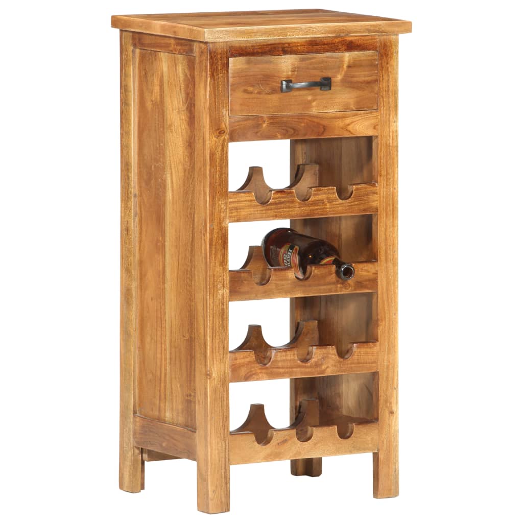 Mobiletto Portavini 40x30x80 cm in Legno Massello di Acacia | homemem39