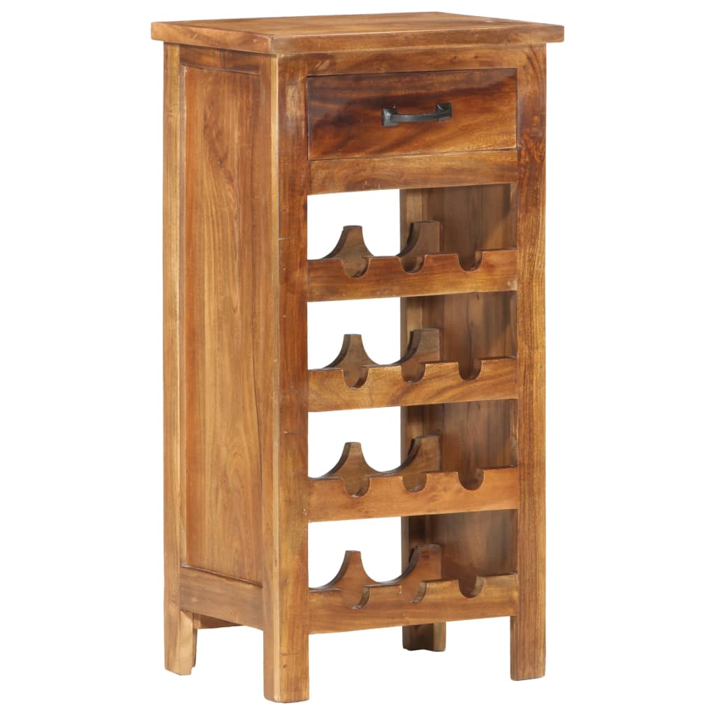 Mobiletto Portavini 40x30x80 cm in Legno Massello di Acacia | homemem39