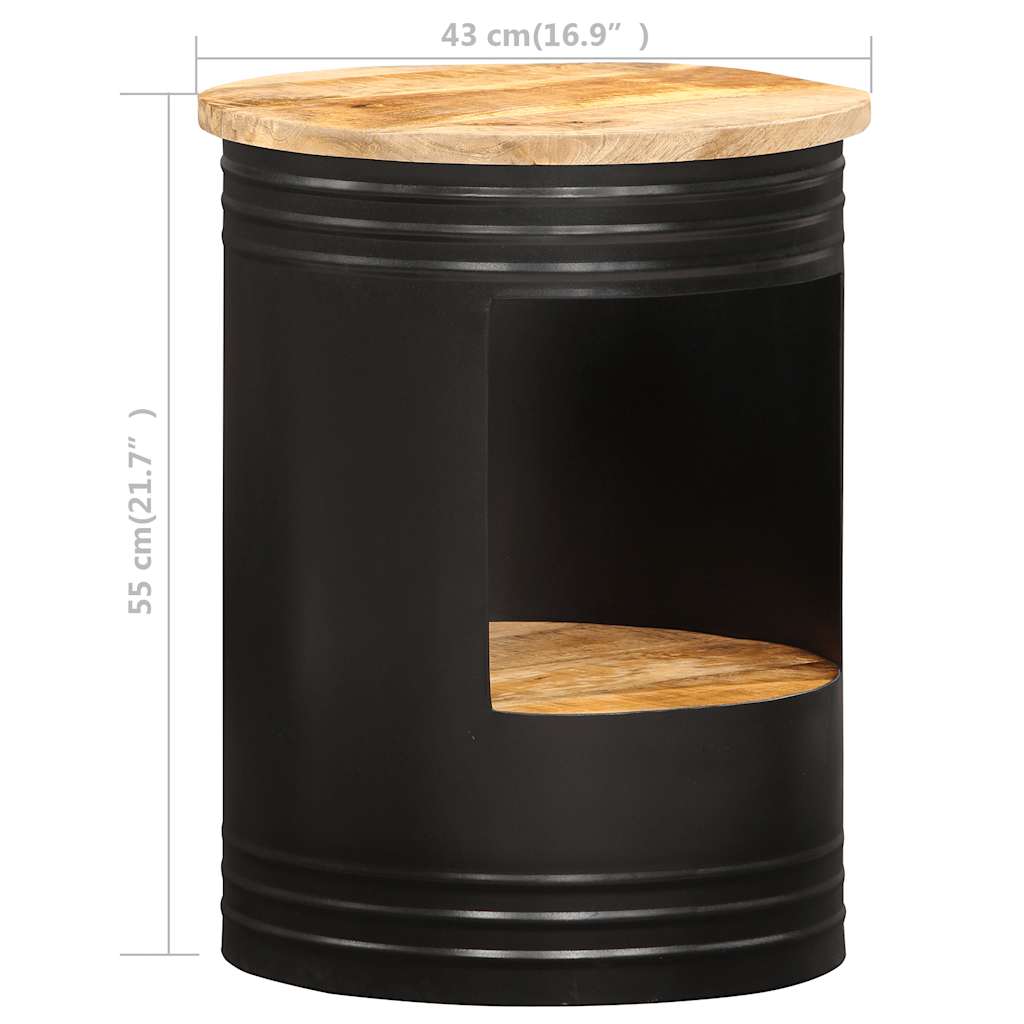 Tavolino da Salotto 43x55 cm in Legno Massello di Mango | homemem39