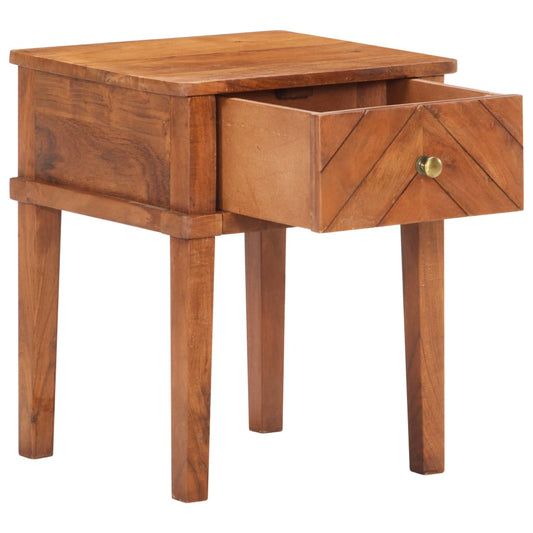 Comodino 40x40x50 cm in Legno Massello di Acacia - homemem39