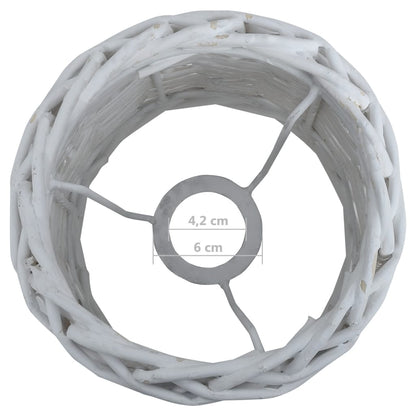 Paralume in Vimini 25x17 cm Bianco