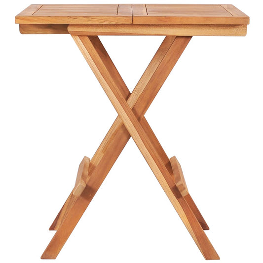 Tavolo da Bistrot Pieghevole 60x60x65 cm in Massello di Teak - homemem39
