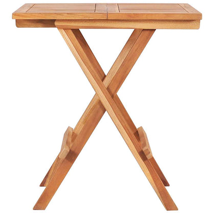 Set da Bistrot 3 pz Pieghevole in Legno Massello di Teak