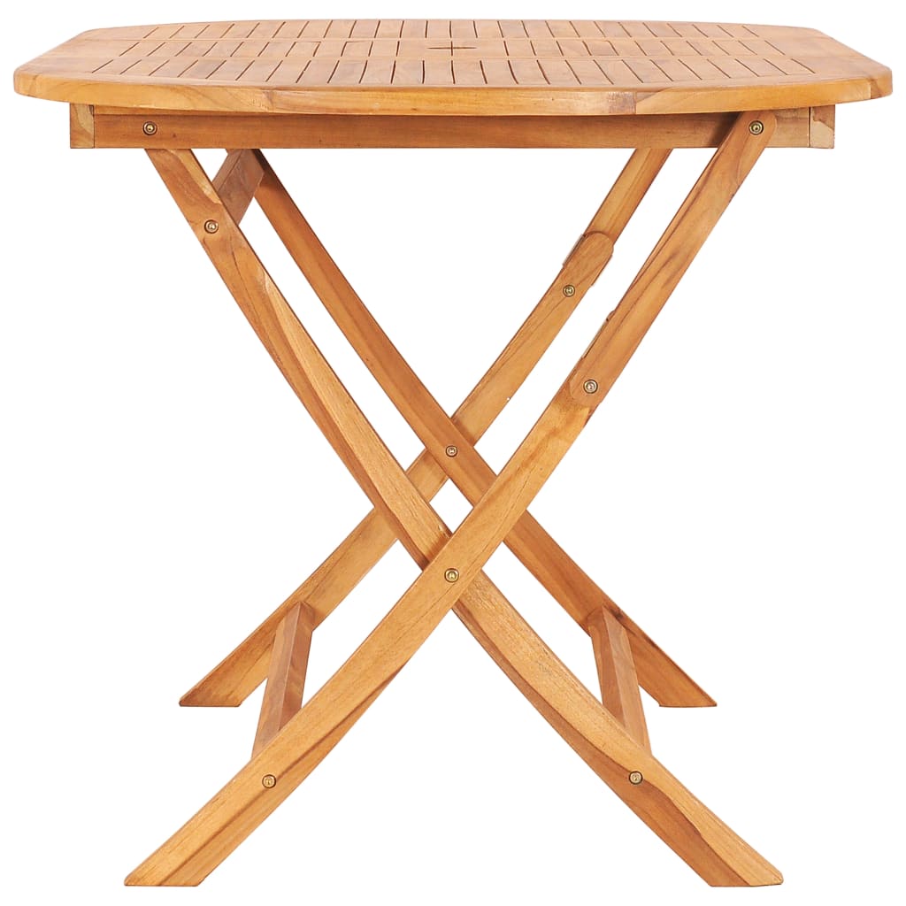 Tavolo da Giardino Pieghevole 160x80x75 cm in Massello di Teak - homemem39