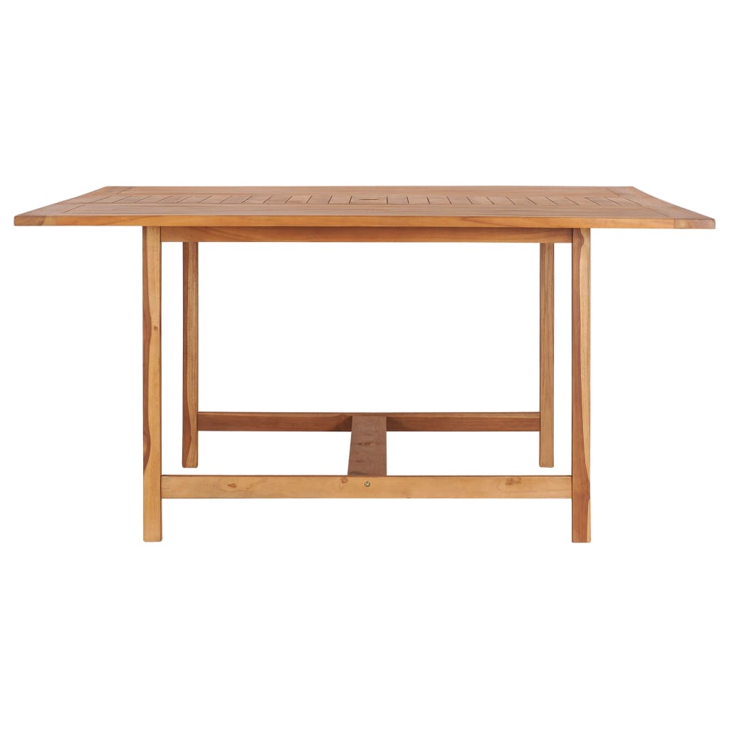 Tavolo da Giardino 150x150x76 cm in Legno Massello di Teak - homemem39