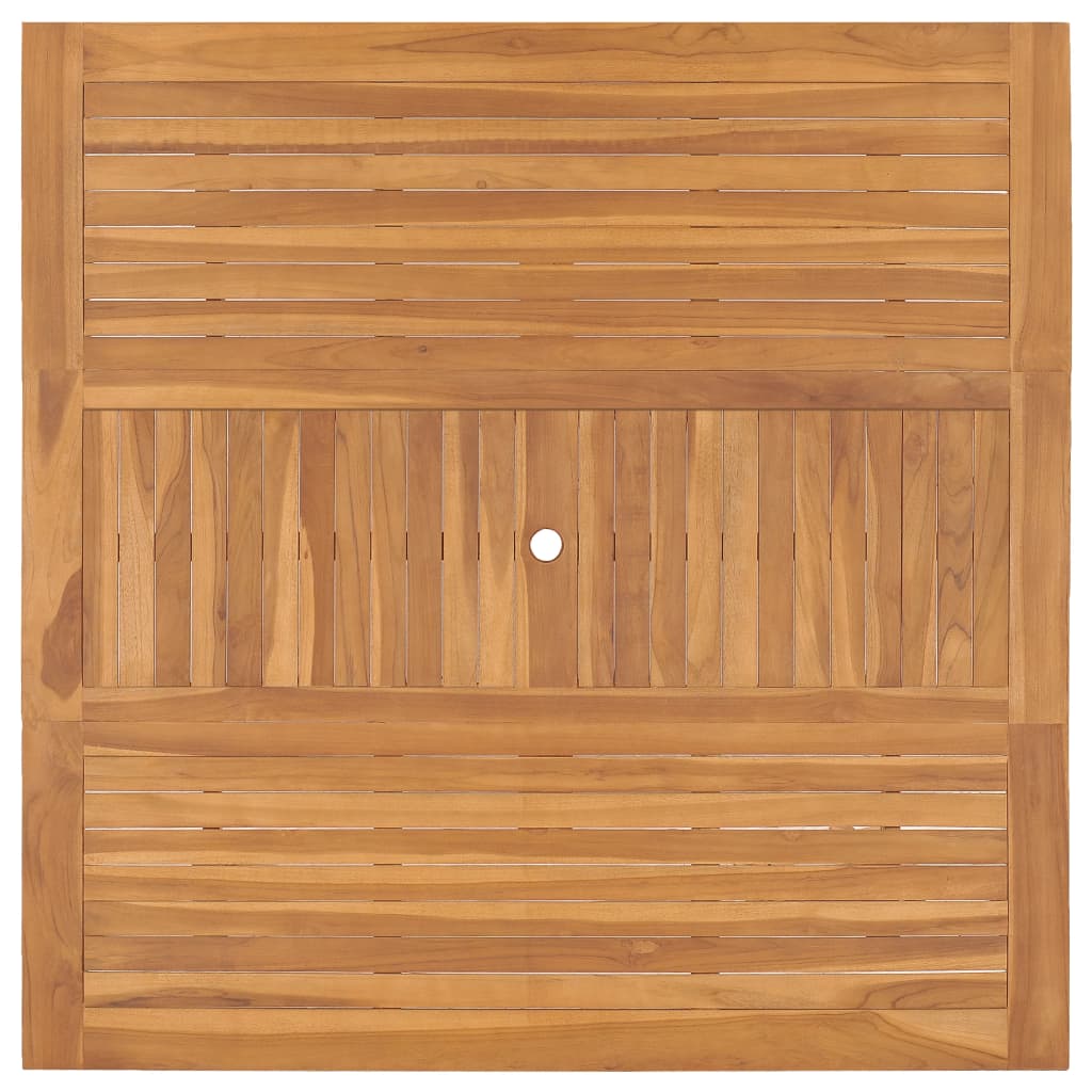 Tavolo da Giardino 150x150x76 cm in Legno Massello di Teak - homemem39