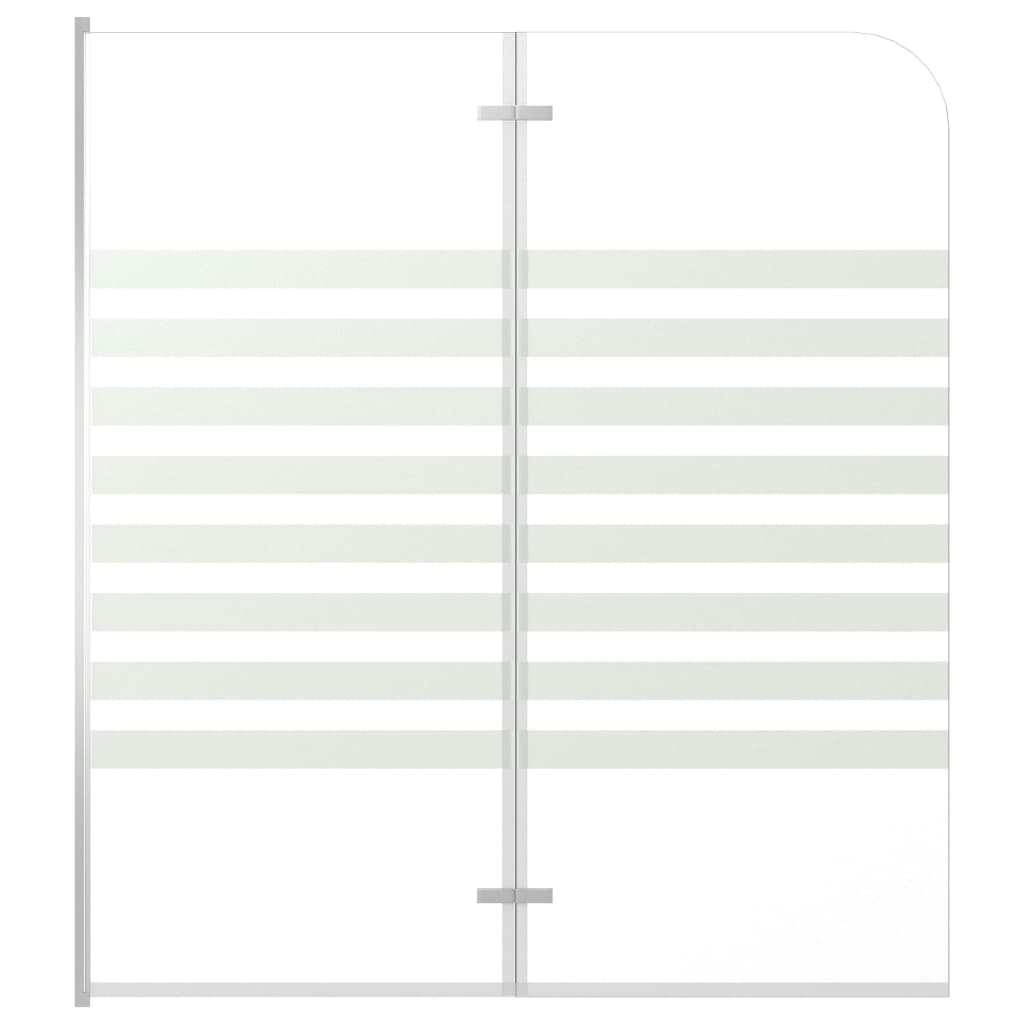 Cabina da Bagno 120x140 cm in Vetro Temperato a Righe - homemem39