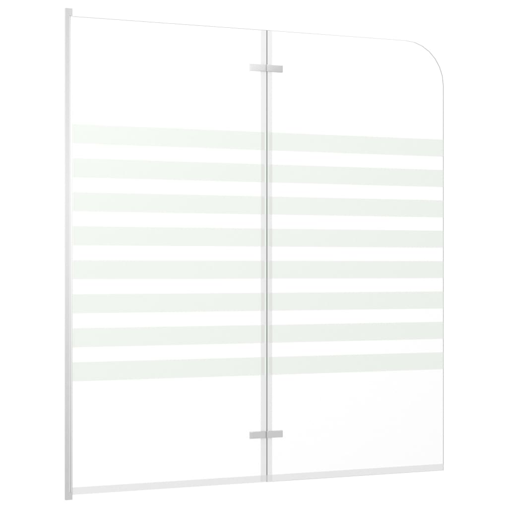 Cabina da Bagno 120x140 cm in Vetro Temperato a Righe - homemem39