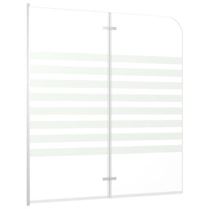 Cabina da Bagno 120x140 cm in Vetro Temperato a Righe - homemem39