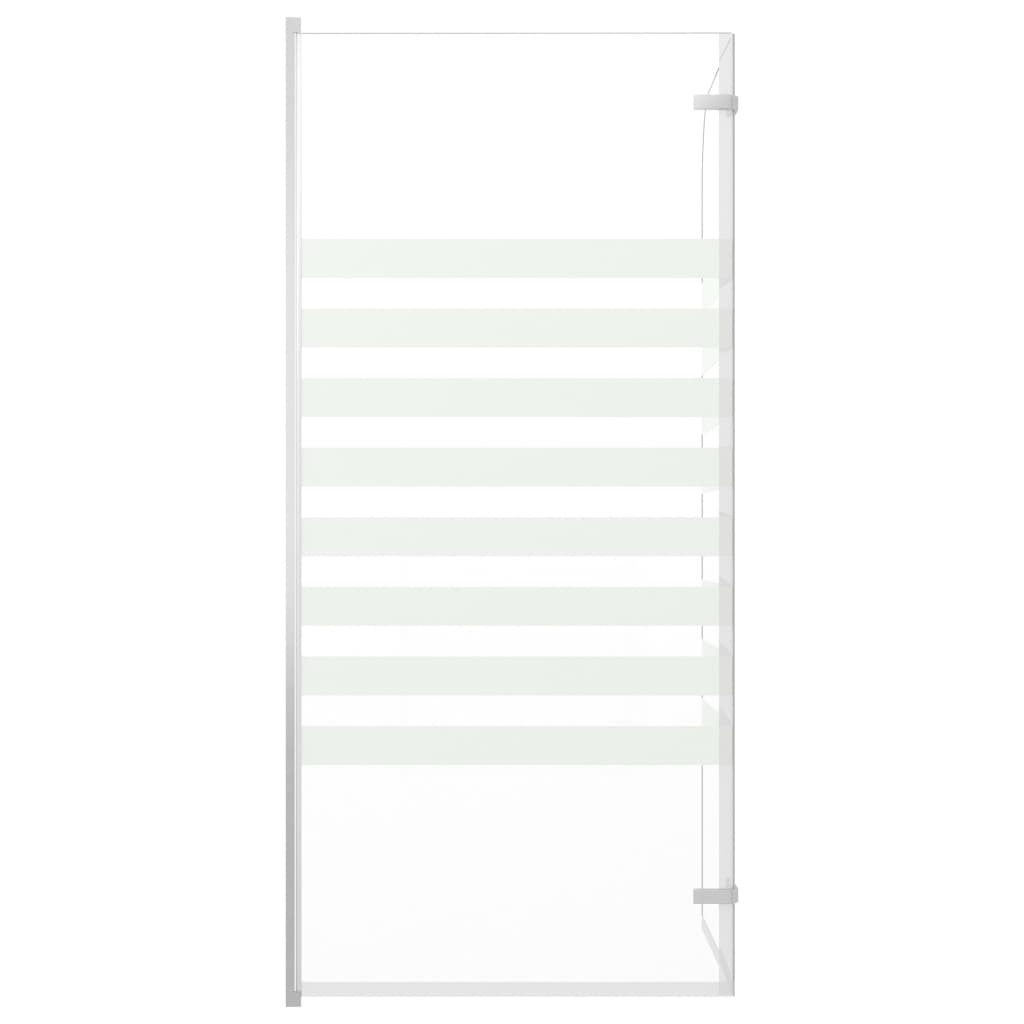 Cabina da Bagno 120x140 cm in Vetro Temperato a Righe - homemem39
