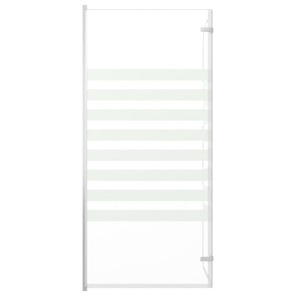 Cabina da Bagno 120x140 cm in Vetro Temperato a Righe - homemem39