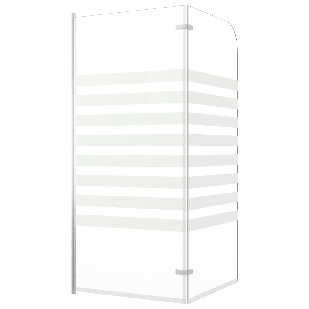 Cabina da Bagno 120x140 cm in Vetro Temperato a Righe - homemem39