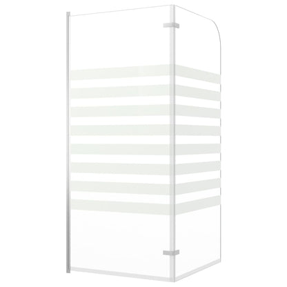 Cabina da Bagno 120x140 cm in Vetro Temperato a Righe - homemem39