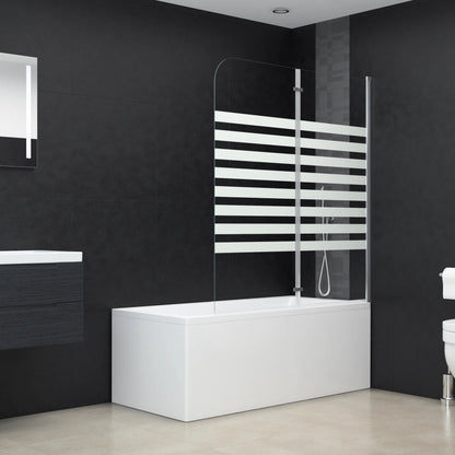 Cabina da Bagno 120x140 cm in Vetro Temperato a Righe - homemem39