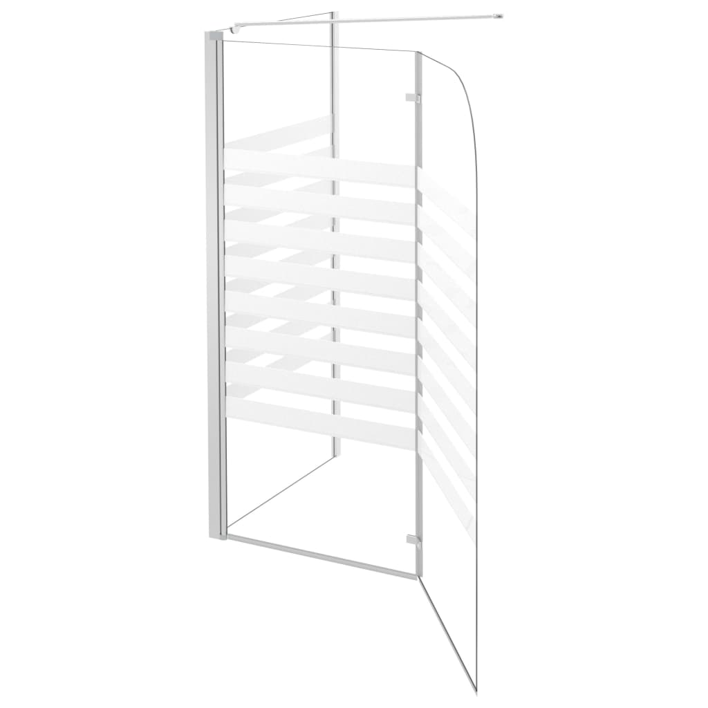 Cabina da Bagno 120x68x130 cm in Vetro Temperato a Righe - homemem39