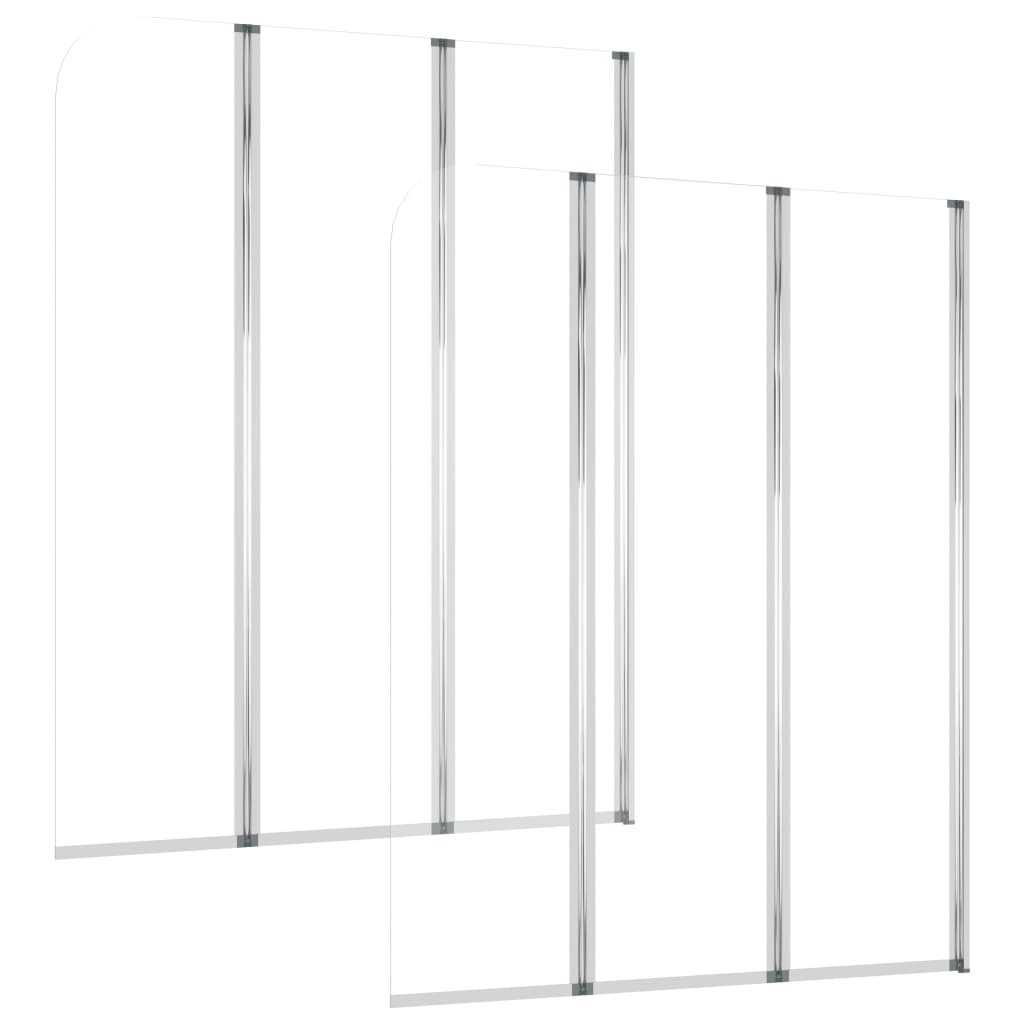 Cabine da Bagno 2 pz 104x130 cm in Vetro Temperato Trasparente | homemem39