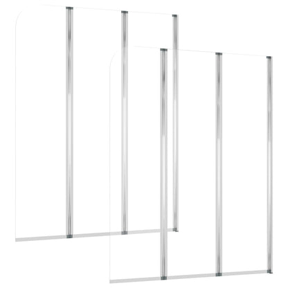 Cabine da Bagno 2 pz 104x130 cm in Vetro Temperato Trasparente | homemem39