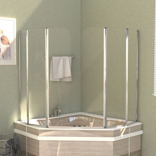 Cabine da Bagno 2 pz 104x130 cm in Vetro Temperato Trasparente | homemem39