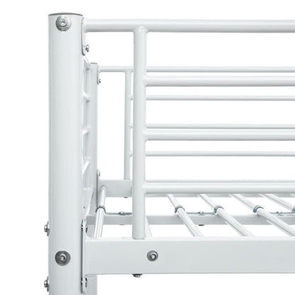 Letto a Castello Bianco in Metallo 140x200 cm/90x200 cm | homemem39
