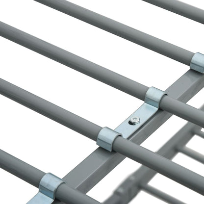 Letto a Castello Grigio in Metallo 140x200 cm/90x200 cm