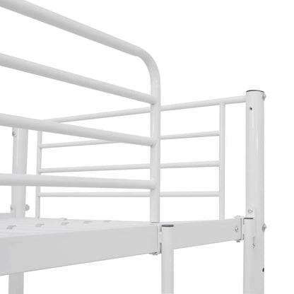 Letto a Castello con Tavolino Bianco in Metallo 90x200 cm | homemem39