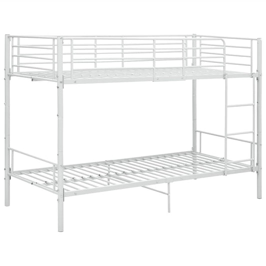 Letto a Castello Bianco in Metallo 90x200 cm | homemem39