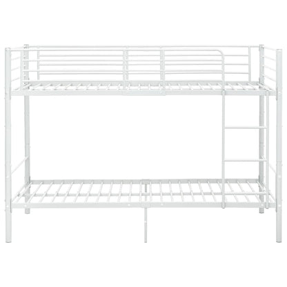 Letto a Castello Bianco in Metallo 90x200 cm | homemem39