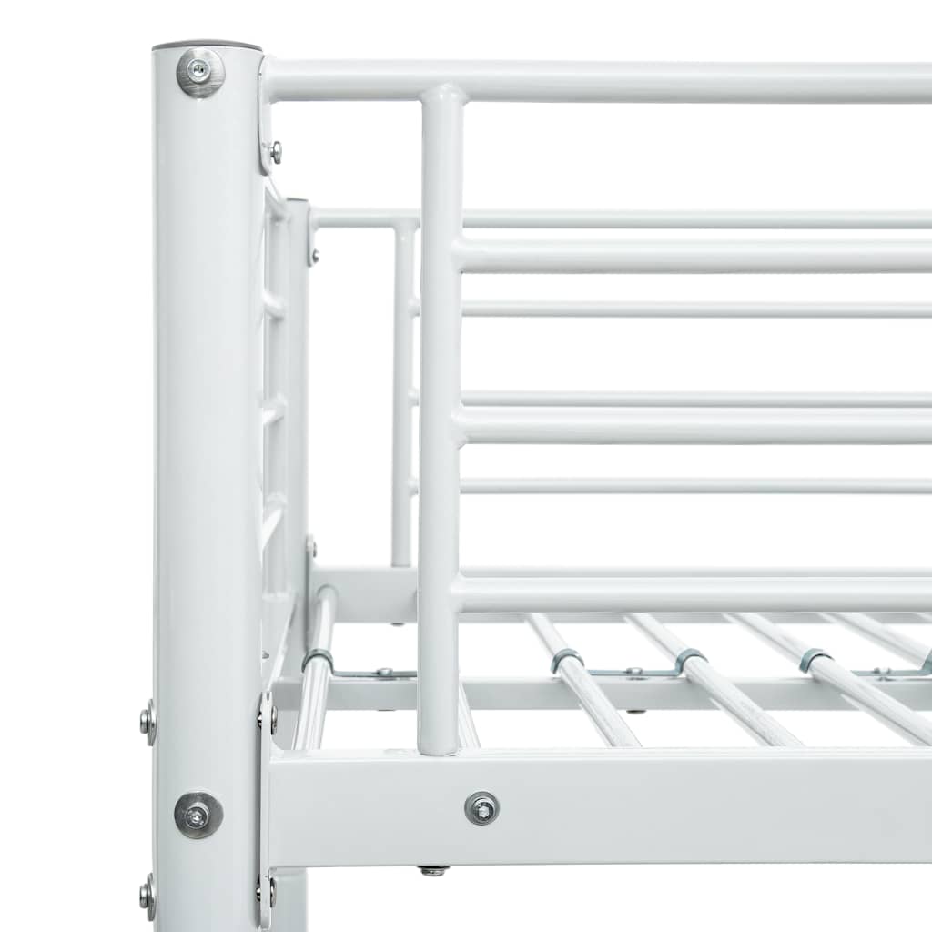 Letto a Castello Bianco in Metallo 90x200 cm | homemem39