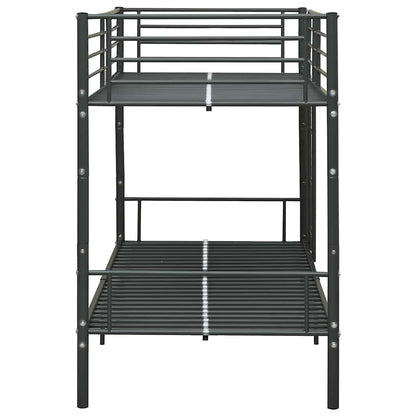 Letto a Castello Nero in Metallo 90x200 cm | homemem39