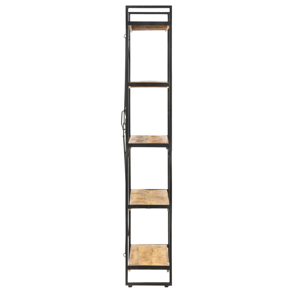 Libreria a 5 Ripiani 90x30x180 cm in Legno Massello di Mango | homemem39