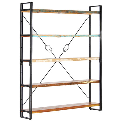 Libreria a 5 Ripiani 140x30x180 cm in Massello di Recupero | homemem39
