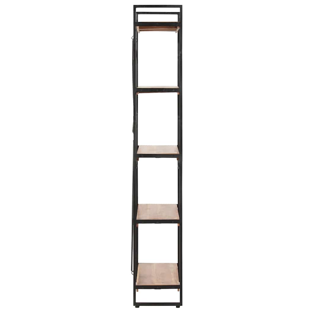 Libreria a 5 Ripiani 140x30x180 cm in Legno Massello di Acacia | homemem39