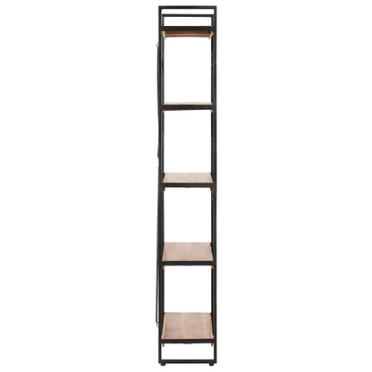 Libreria a 5 Ripiani 140x30x180 cm in Legno Massello di Acacia | homemem39
