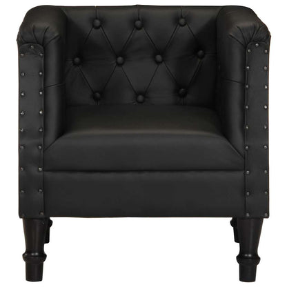 Poltrona Nera in Vera Pelle