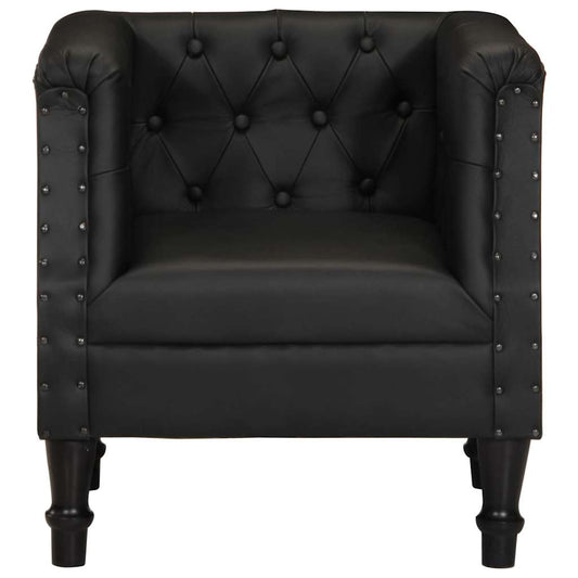 Poltrona Nera in Vera Pelle