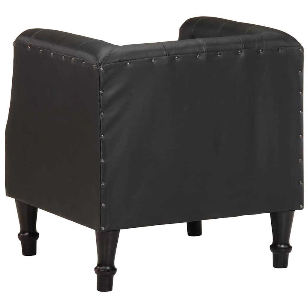 Poltrona Nera in Vera Pelle