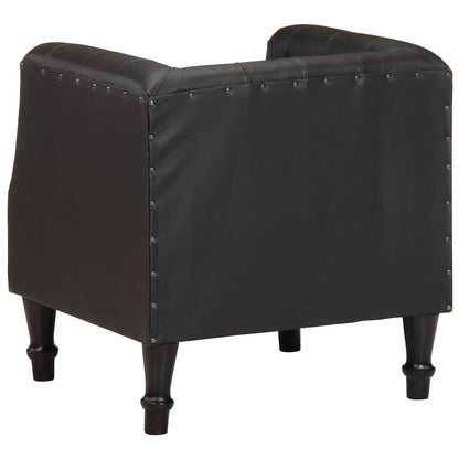 Poltrona Nera in Vera Pelle