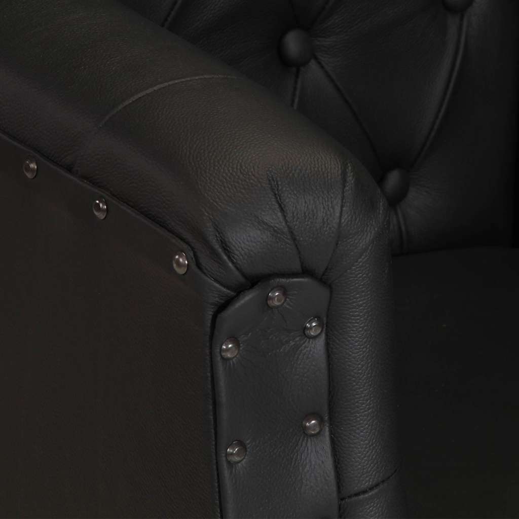 Poltrona Nera in Vera Pelle