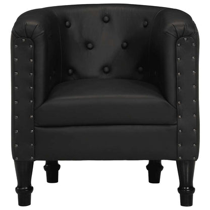 Poltrona Cabriolet Nera in Vera Pelle