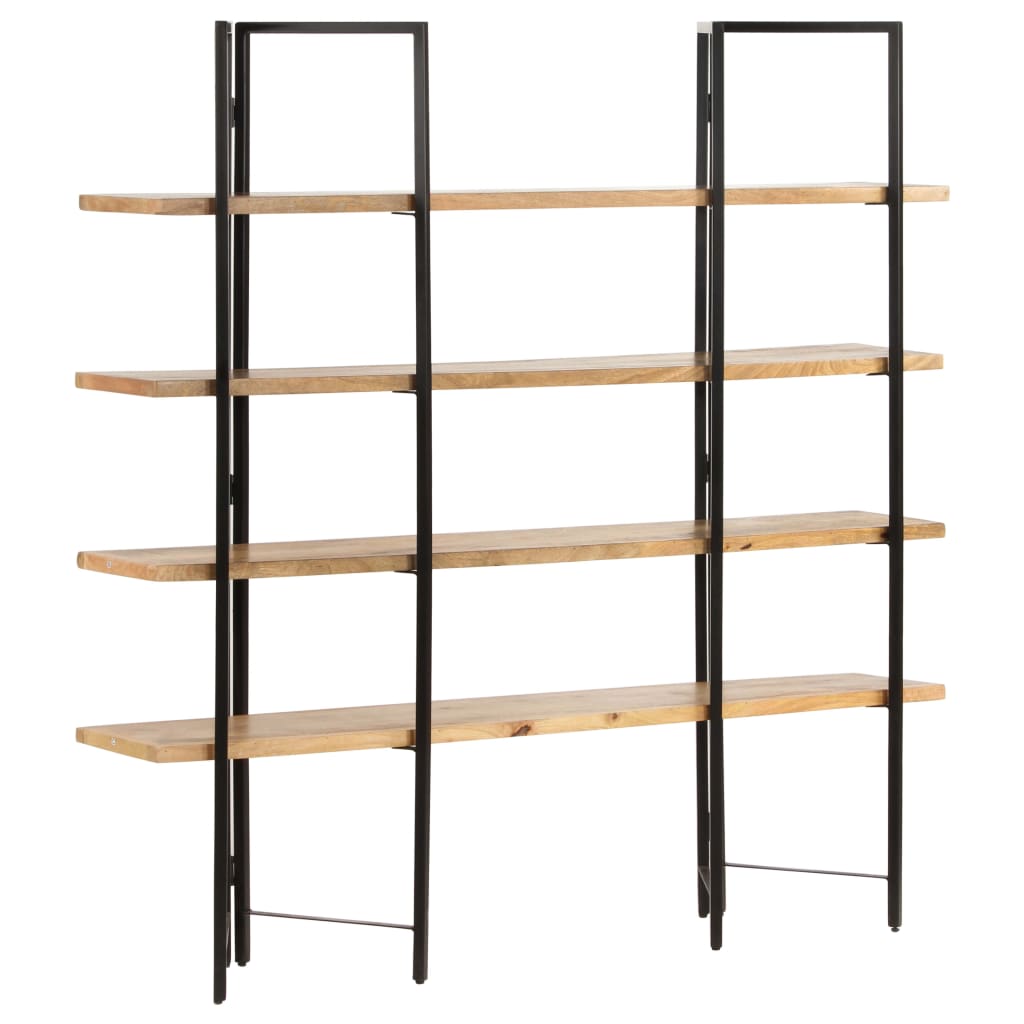 Libreria a 4 Livelli 160x35x160 cm in Legno Massello di Mango | homemem39