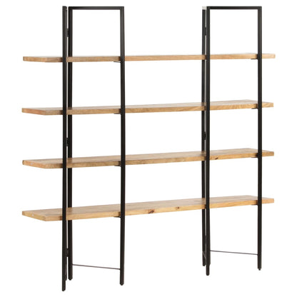 Libreria a 4 Livelli 160x35x160 cm in Legno Massello di Mango | homemem39