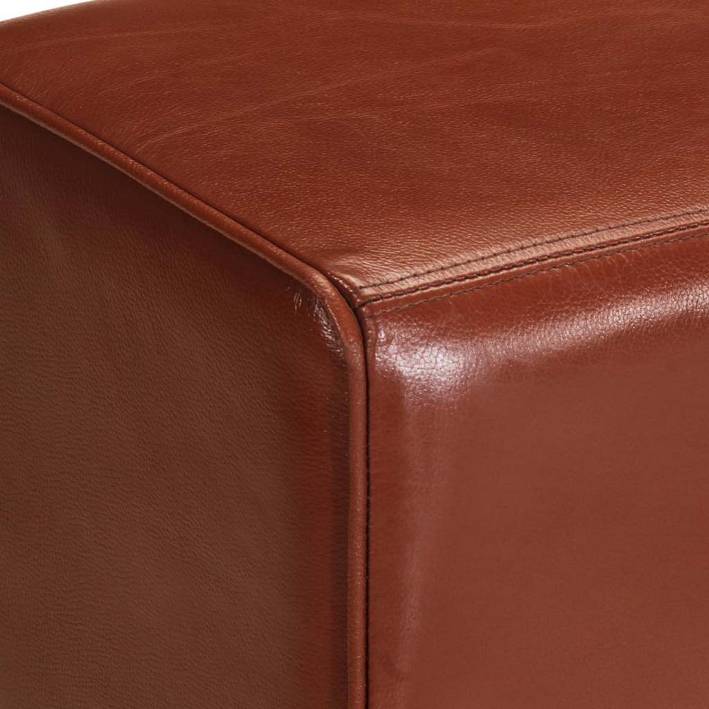 Panca Turnbock Vintage con Maniglie in Vera Pelle di Capra