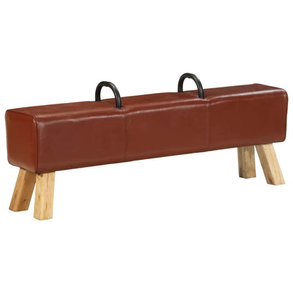 Panca Turnbock Vintage con Maniglie in Vera Pelle di Capra | homemem39
