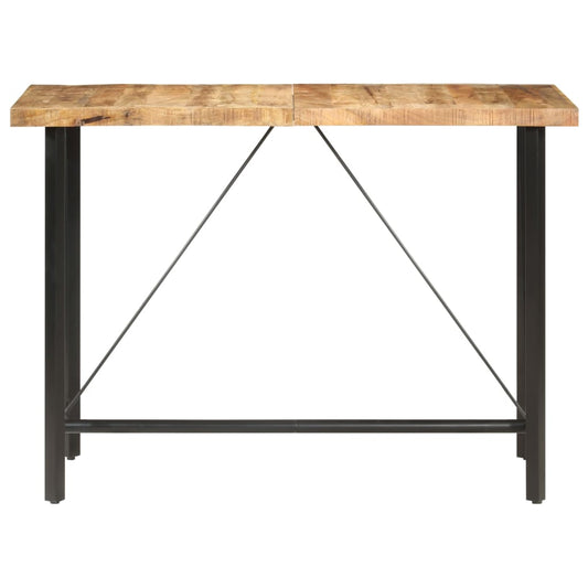 Tavolo da Bar 150x70x107 cm in Legno Ruvido di Mango - homemem39