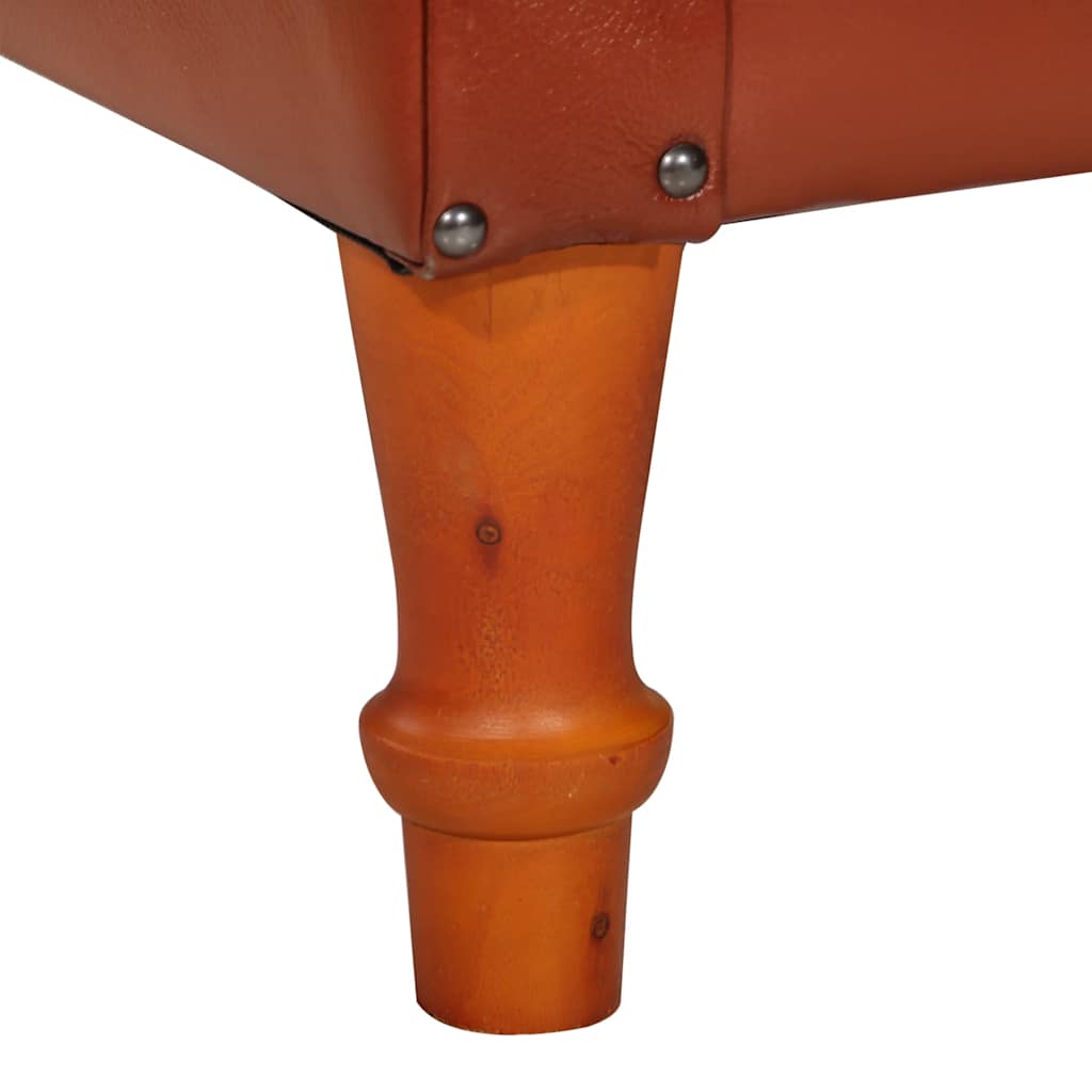 Poltrona a Pozzetto Marrone in Vera Pelle di Capra