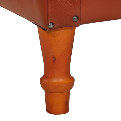 Poltrona a Pozzetto Marrone in Vera Pelle di Capra