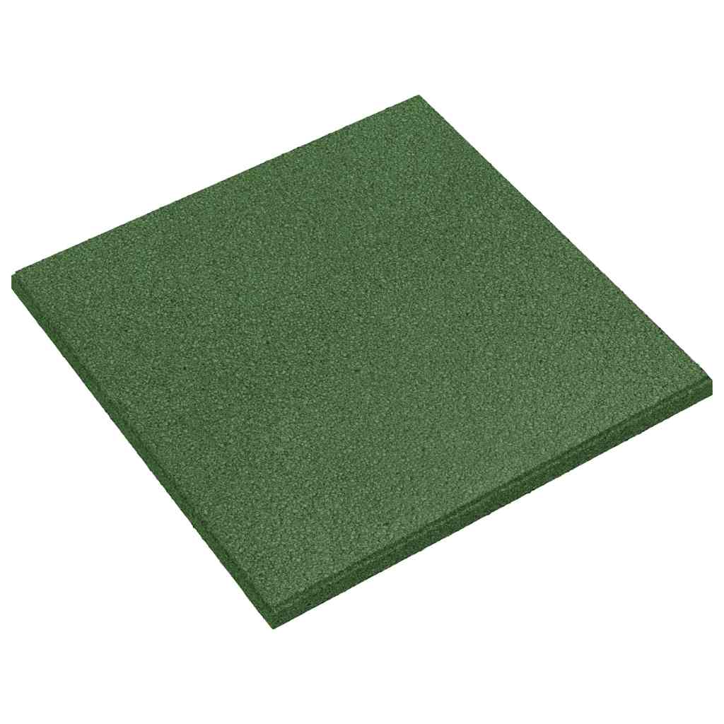 Piastrelle Anticaduta 6 pz in Gomma 50x50x3 cm Verde