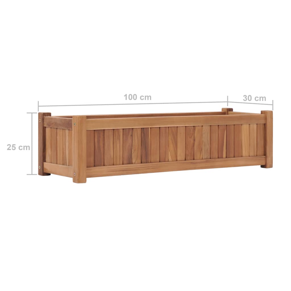 Letto Rialzato da Giardino 100x30x25 cm in Massello di Acacia - homemem39
