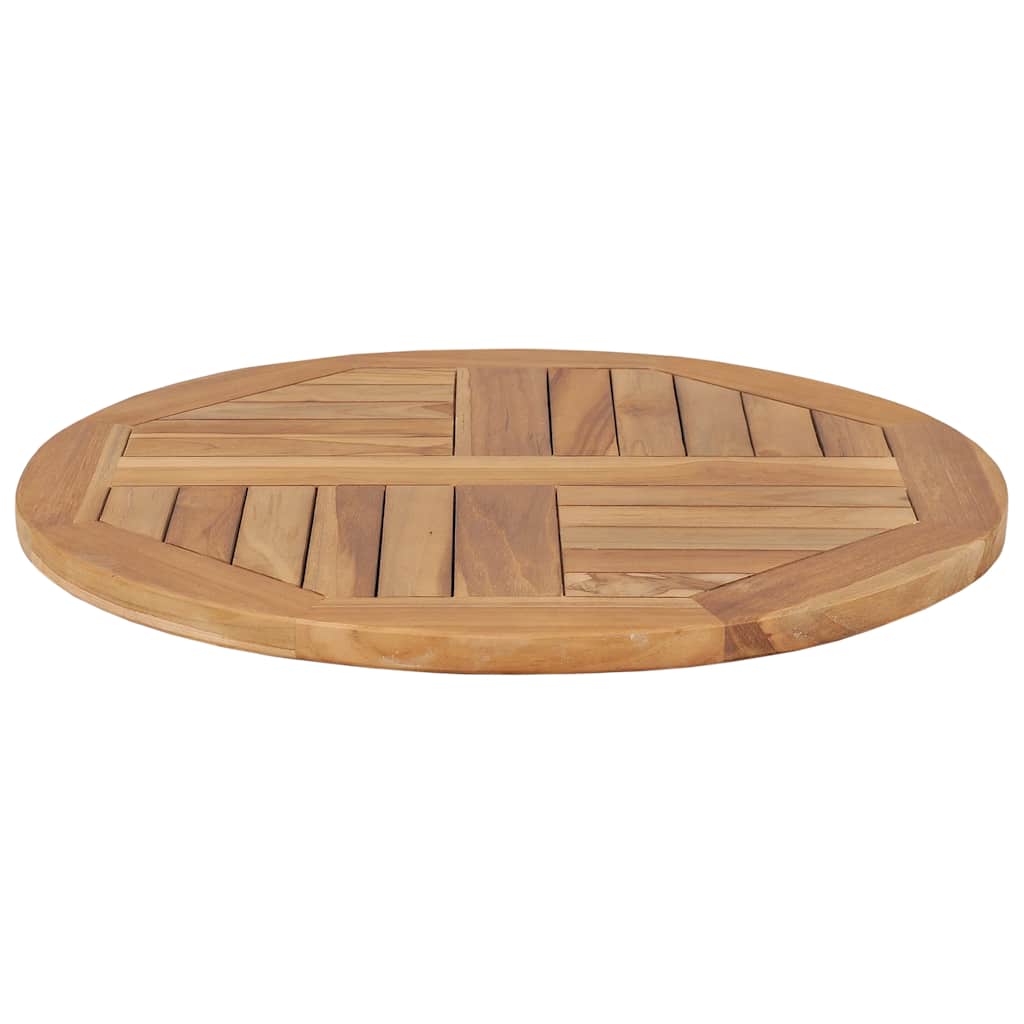 Piano Tavolo in Legno Massello di Teak Rotondo 2,5 cm 60 cm | homemem39