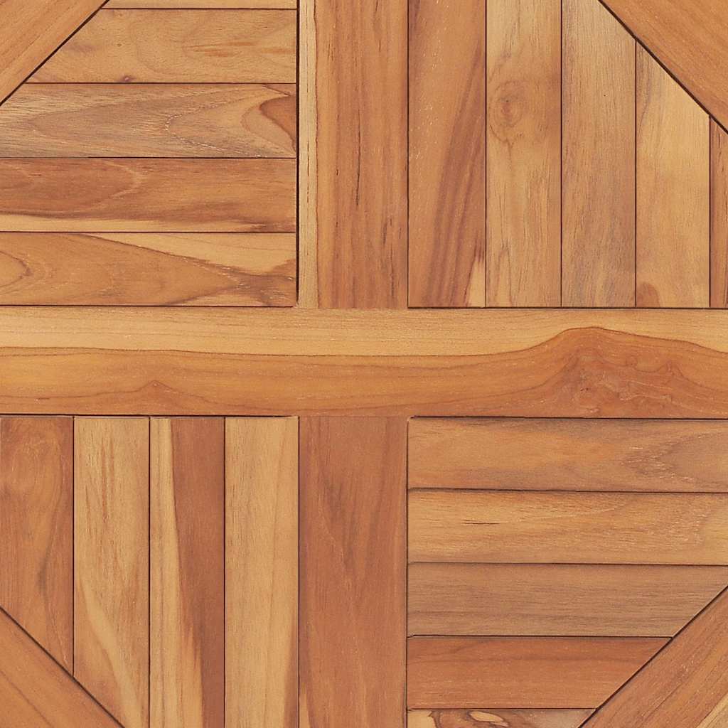 Piano Tavolo in Legno Massello di Teak Rotondo 2,5 cm 60 cm | homemem39